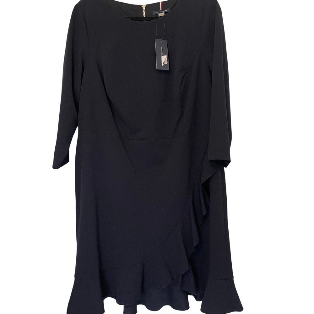 NWT Tommy Hilfiger Women's Fit & Flare Knee Length NAVY Dress 14W